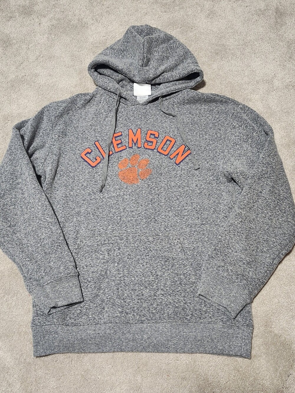 Champion NCAA Clemson University Tigers Gray Pullover Hoodie - Size Medium